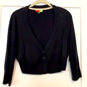 Black crop cardigan from ModCloth